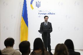 Briefing of Ukraines Foreign Ministry spokesperson Heorhii Tykhyi in Kyiv